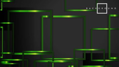 Vektör Modern Soyut Kareler Arka Planlar . siyah ve yeşil metal renk degradesi ile. eps 10 şablonu