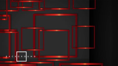Vektör Modern Soyut Kareler Arka Planlar . siyah ve kırmızı metal renk degradesi ile. eps 10 şablonu