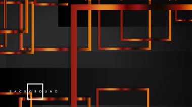 Vektör Modern Soyut Kareler Arka Planlar . siyah ve metal renk degradesi ile. eps 10 şablonu