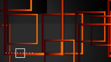 Vektör Modern Soyut Kareler Arka Planlar . siyah kırmızı turuncu degrade ile. eps 10 şablonu