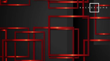 Vektör Modern Soyut Kareler Arka Planlar . siyah ve kırmızı metal renk degradesi ile. eps 10 şablonu