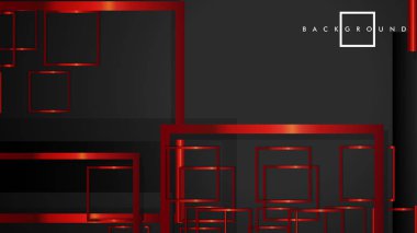 Vektör Modern Soyut Kareler Arka Planlar . siyah ve kırmızı metal renk degradesi ile. eps 10 şablonu