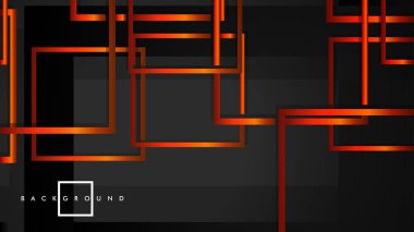 Vektör Modern Soyut Kareler Arka Planlar . siyah turuncu degrade ile. eps 10 şablonu