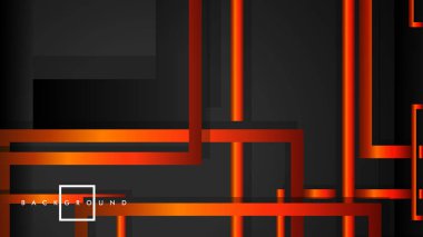 Vektör Modern Soyut Kareler Arka Planlar . siyah turuncu degrade ile. eps 10 şablonu