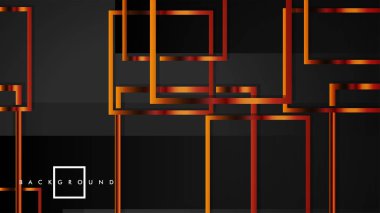 Vektör Modern Soyut Kareler Arka Planlar . siyah ve metal renk degradesi ile. eps 10 şablonu