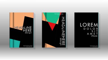 Soyut kitap kapağı düzeninin arka planı. Broşürler, dergiler, vektör şablonları vb. için. Modern tasarımlar Eps 10'da geometrik desenler oluşturur