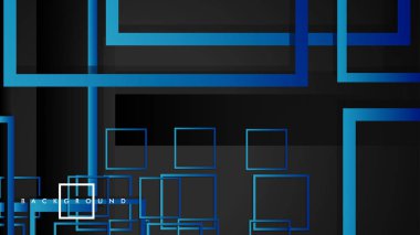 Vektör Modern Soyut Kareler Arka Planlar . siyah yeşil degrade ile. eps 10 şablonu