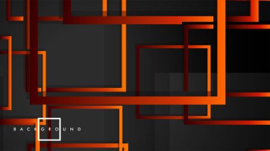 Vektör Modern Soyut Kareler Arka Planlar . siyah kırmızı turuncu degrade ile. eps 10 şablonu
