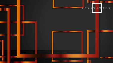 Vektör Modern Soyut Kareler Arka Planlar . siyah ve metal renk degradesi ile. eps 10 şablonu