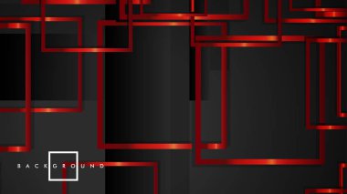 Vektör Modern Soyut Kareler Arka Planlar . siyah ve kırmızı metal renk degradesi ile. eps 10 şablonu