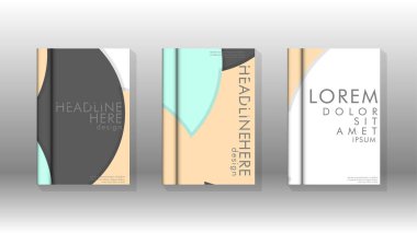 Kurumsal iş yıllık rapor kitap kapağı broşür el ilanı posteri için soyut düşük daire şekil arka plan. Eps10 vektör şablonu