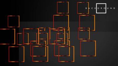 Vektör Modern Soyut Kareler Arka Planlar . siyah ve metal renk degradesi ile. eps 10 şablonu
