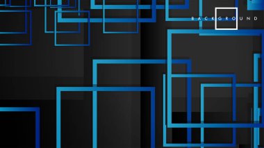 Vektör Modern Soyut Kareler Arka Planlar . siyah yeşil degrade ile. eps 10 şablonu