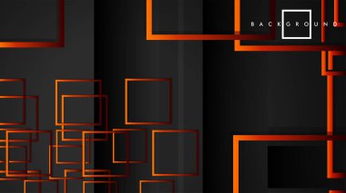 Vektör Modern Soyut Kareler Arka Planlar . siyah kırmızı turuncu degrade ile. eps 10 şablonu