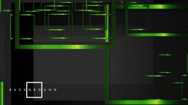 Vektör Modern Soyut Kareler Arka Planlar . siyah ve yeşil metal renk degradesi ile. eps 10 şablonu