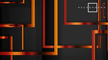 Vektör Modern Soyut Kareler Arka Planlar . siyah ve metal renk degradesi ile. eps 10 şablonu