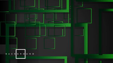 Vektör Modern Soyut Kareler Arka Planlar . siyah yeşil degrade ile. eps 10 şablonu