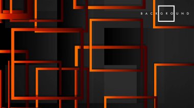 Vektör Modern Soyut Kareler Arka Planlar . siyah kırmızı turuncu degrade ile. eps 10 şablonu
