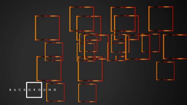 Vektör Modern Soyut Kareler Arka Planlar . siyah ve metal renk degradesi ile. eps 10 şablonu