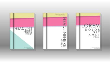 Kapak kitabı kavramı soyut geometrik arka plan renk ve şekillerin bir kombinasyonu ile