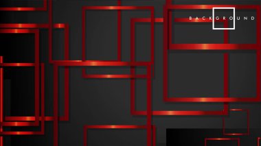Vektör Modern Soyut Kareler Arka Planlar . siyah ve kırmızı metal renk degradesi ile. eps 10 şablonu