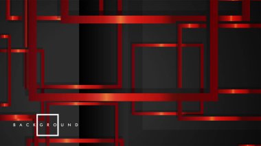 Vektör Modern Soyut Kareler Arka Planlar . siyah ve kırmızı metal renk degradesi ile. eps 10 şablonu