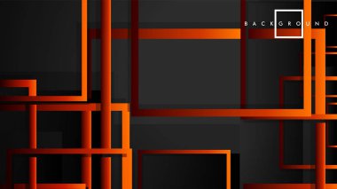 Vektör Modern Soyut Kareler Arka Planlar . siyah kırmızı turuncu degrade ile. eps 10 şablonu