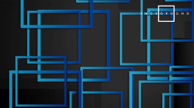 Vektör Modern Soyut Kareler Arka Planlar . siyah yeşil degrade ile. eps 10 şablonu