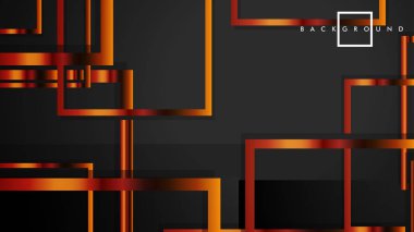 Vektör Modern Soyut Kareler Arka Planlar . siyah ve metal renk degradesi ile. eps 10 şablonu