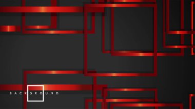 Vektör Modern Soyut Kareler Arka Planlar . siyah ve kırmızı metal renk degradesi ile. eps 10 şablonu
