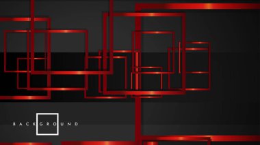 Vektör Modern Soyut Kareler Arka Planlar . siyah ve kırmızı metal renk degradesi ile. eps 10 şablonu
