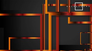 Vektör Modern Soyut Kareler Arka Planlar . siyah ve metal renk degradesi ile. eps 10 şablonu