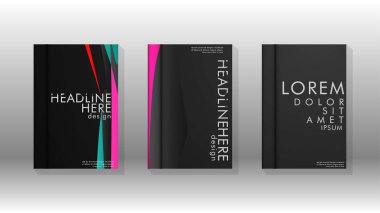 Geometrik tasarım arka planlı kapak kitabı