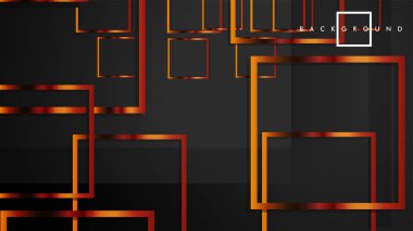 Vektör Modern Soyut Kareler Arka Planlar . siyah ve metal renk degradesi ile. eps 10 şablonu