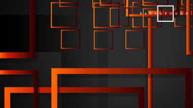 Vektör Modern Soyut Kareler Arka Planlar . siyah kırmızı turuncu degrade ile. eps 10 şablonu