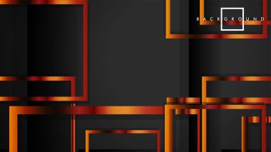 Vektör Modern Soyut Kareler Arka Planlar . siyah ve metal renk degradesi ile. eps 10 şablonu