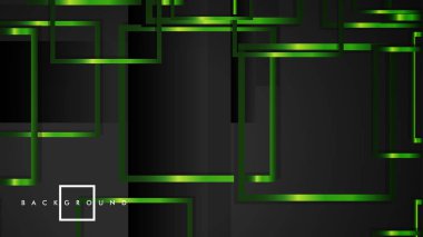 Vektör Modern Soyut Kareler Arka Planlar . siyah ve yeşil metal renk degradesi ile. eps 10 şablonu