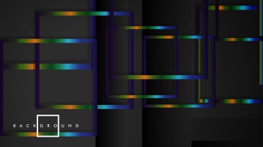 Modern Soyut Vektör Kutusu Arka Plan. renkli degrade şeritler ile. eps 10 şablonu