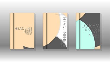 Kurumsal iş yıllık rapor kitap kapağı broşür el ilanı posteri için soyut düşük daire şekil arka plan. Eps10 vektör şablonu