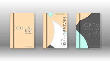 Kurumsal iş yıllık rapor kitap kapağı broşür el ilanı posteri için soyut düşük daire şekil arka plan. Eps10 vektör şablonu