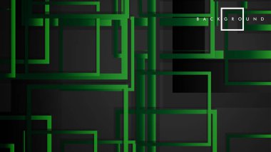 Vektör Modern Soyut Kareler Arka Planlar . siyah yeşil degrade ile. eps 10 şablonu