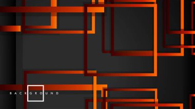 Vektör Modern Soyut Kareler Arka Planlar . siyah kırmızı turuncu degrade ile. eps 10 şablonu