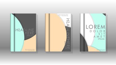Kurumsal iş yıllık rapor kitap kapağı broşür el ilanı posteri için soyut düşük daire şekil arka plan. Eps10 vektör şablonu