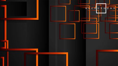 Vektör Modern Soyut Kareler Arka Planlar . siyah kırmızı turuncu degrade ile. eps 10 şablonu