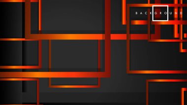 Vektör Modern Soyut Kareler Arka Planlar . siyah turuncu degrade ile. eps 10 şablonu