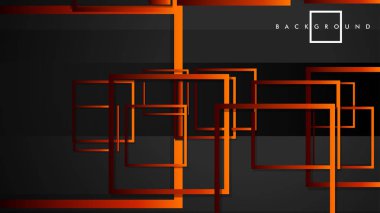 Vektör Modern Soyut Kareler Arka Planlar . siyah kırmızı turuncu degrade ile. eps 10 şablonu