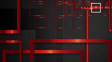 Vektör Modern Soyut Kareler Arka Planlar . siyah ve kırmızı metal renk degradesi ile. eps 10 şablonu