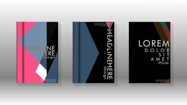 Soyut kitap kapağı düzeninin arka planı. Broşürler, dergiler, vektör şablonları vb. için. Modern tasarımlar Eps 10'da geometrik desenler oluşturur