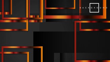 Vektör Modern Soyut Kareler Arka Planlar . siyah ve metal renk degradesi ile. eps 10 şablonu