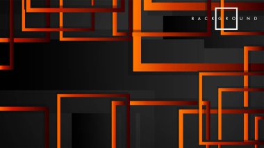 Vektör Modern Soyut Kareler Arka Planlar . siyah kırmızı turuncu degrade ile. eps 10 şablonu
